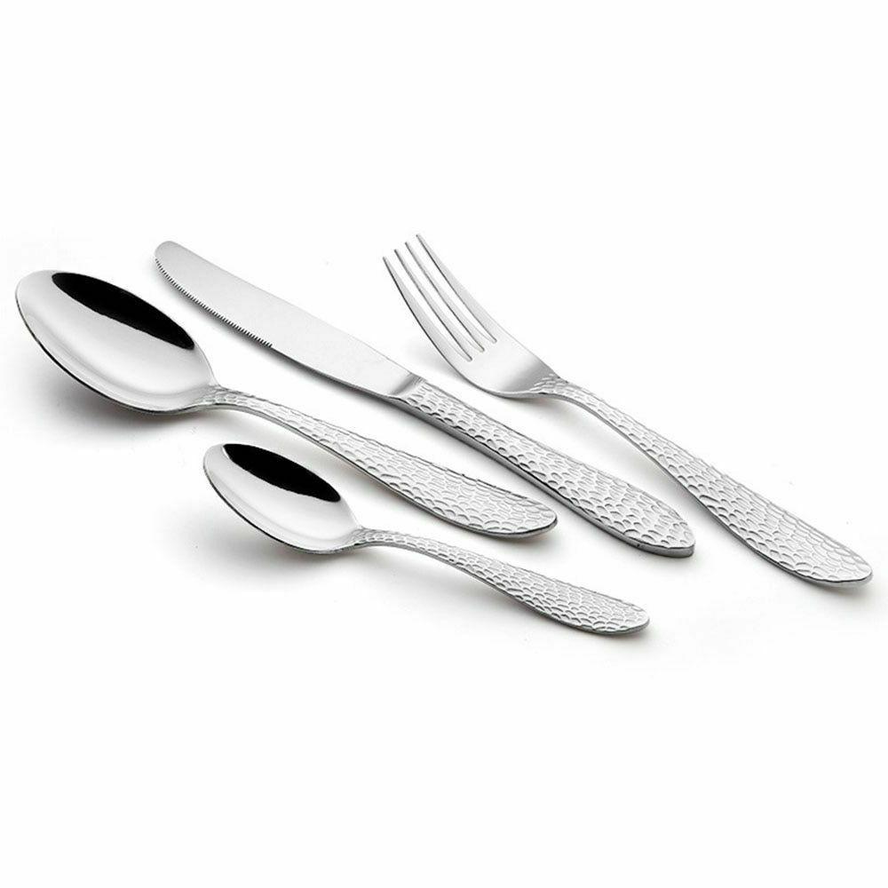 luxe acier inoxydable vaisselle argent restaurant menage