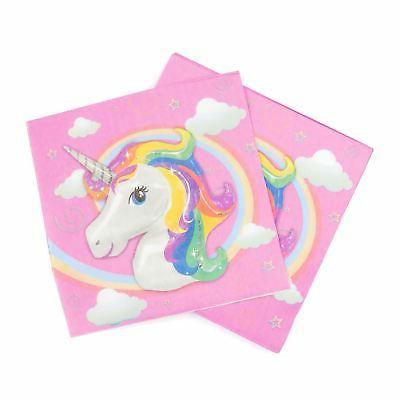 magique licorne anniversaire filles fete vaisselle serviette
