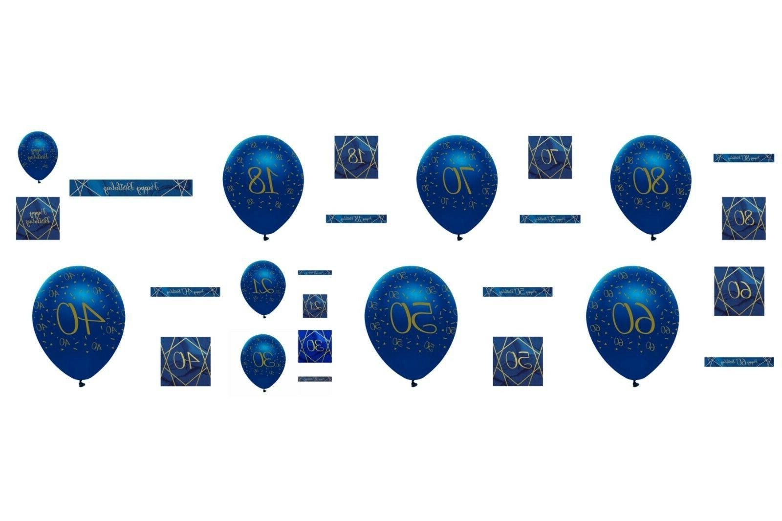 male marine and dore anniversaire set serviette