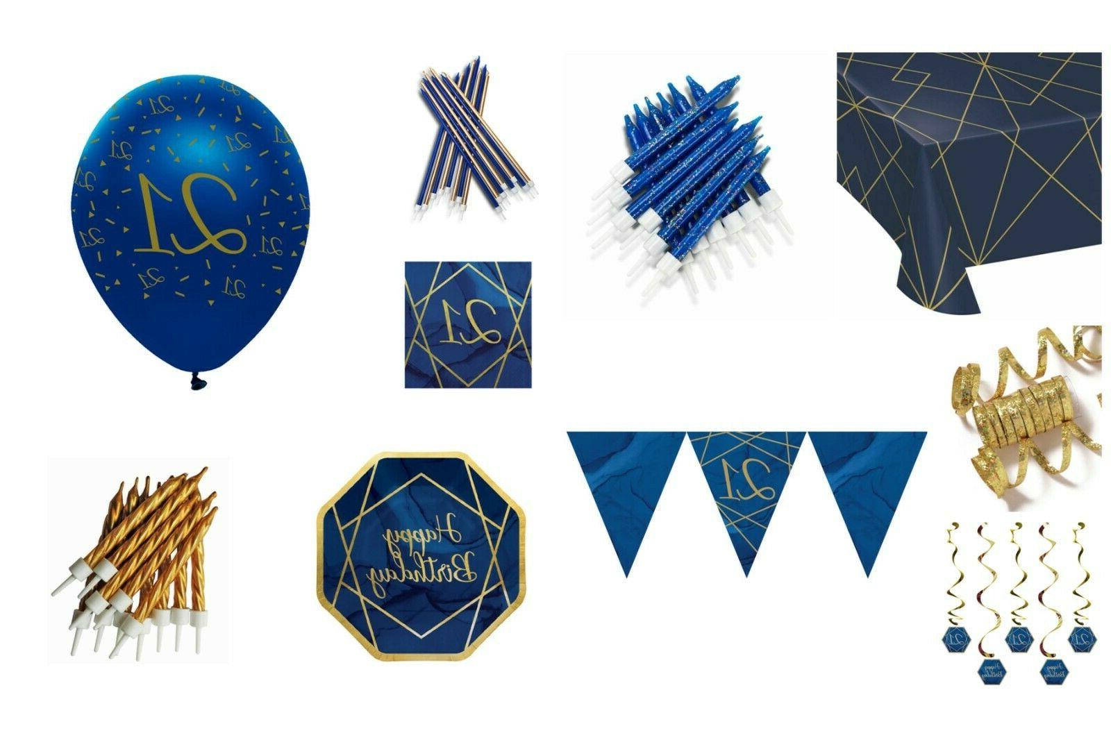 marine bleu et or male 21st anniversaire