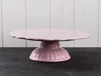 menthe gateau rose ceramique assiette a gateau