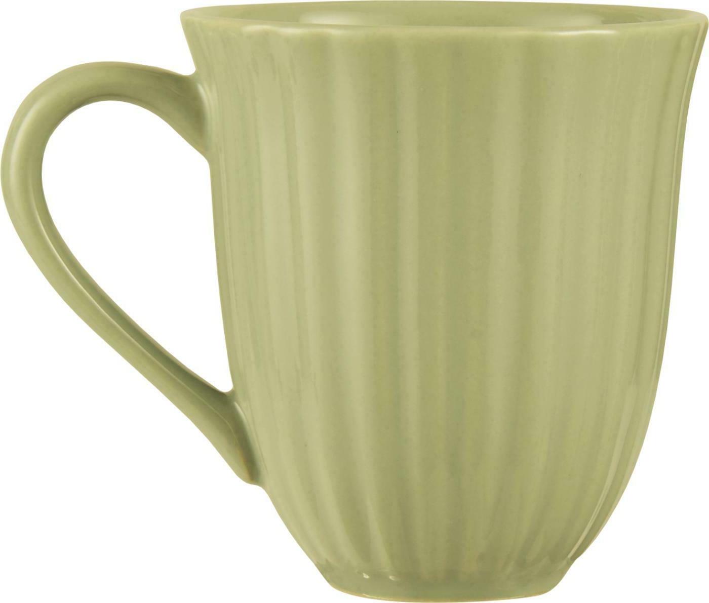 menthe gobelet rainure vert herbe ceramique vaisselle