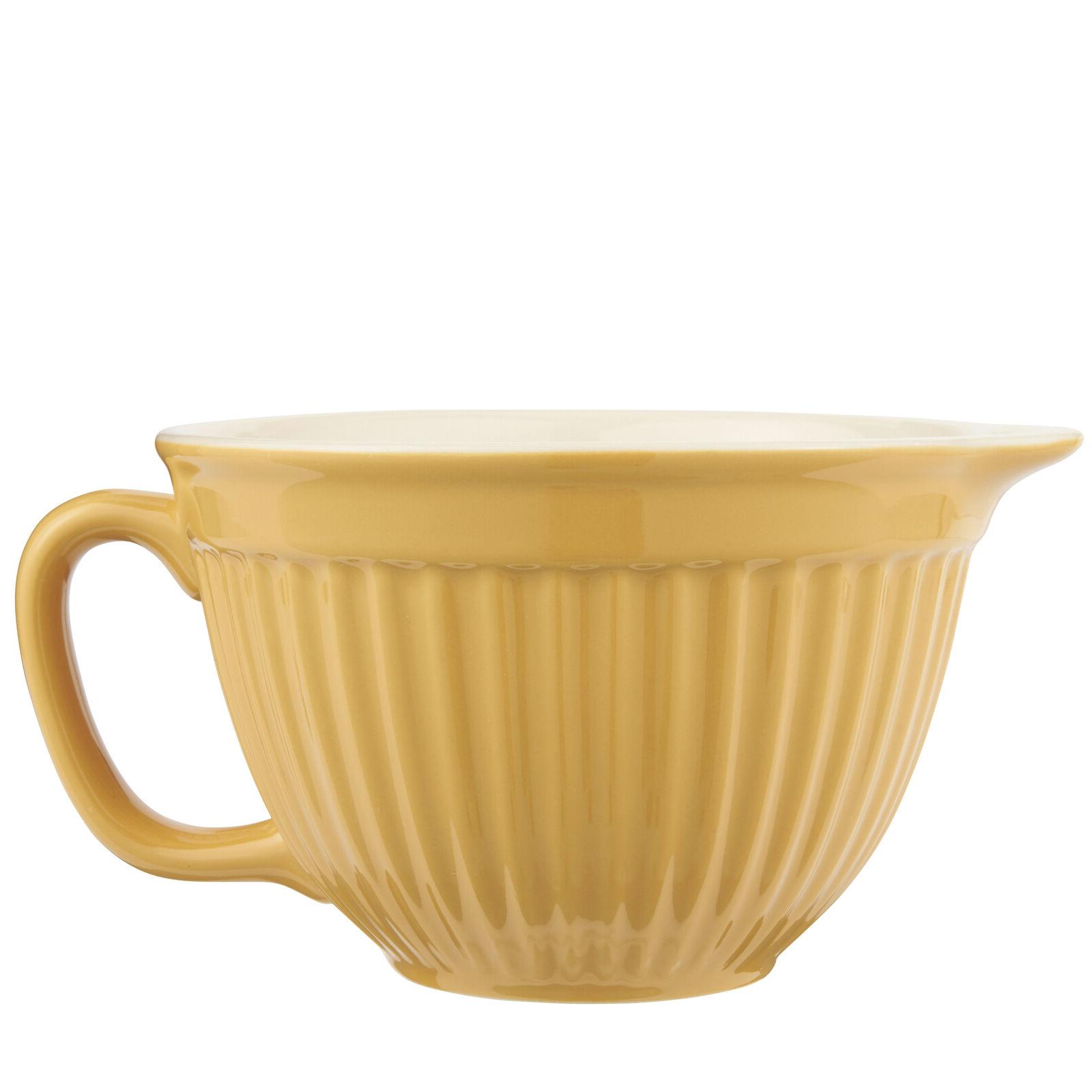 menthe saladier jaune ceramique vaisselle moutarde 1700