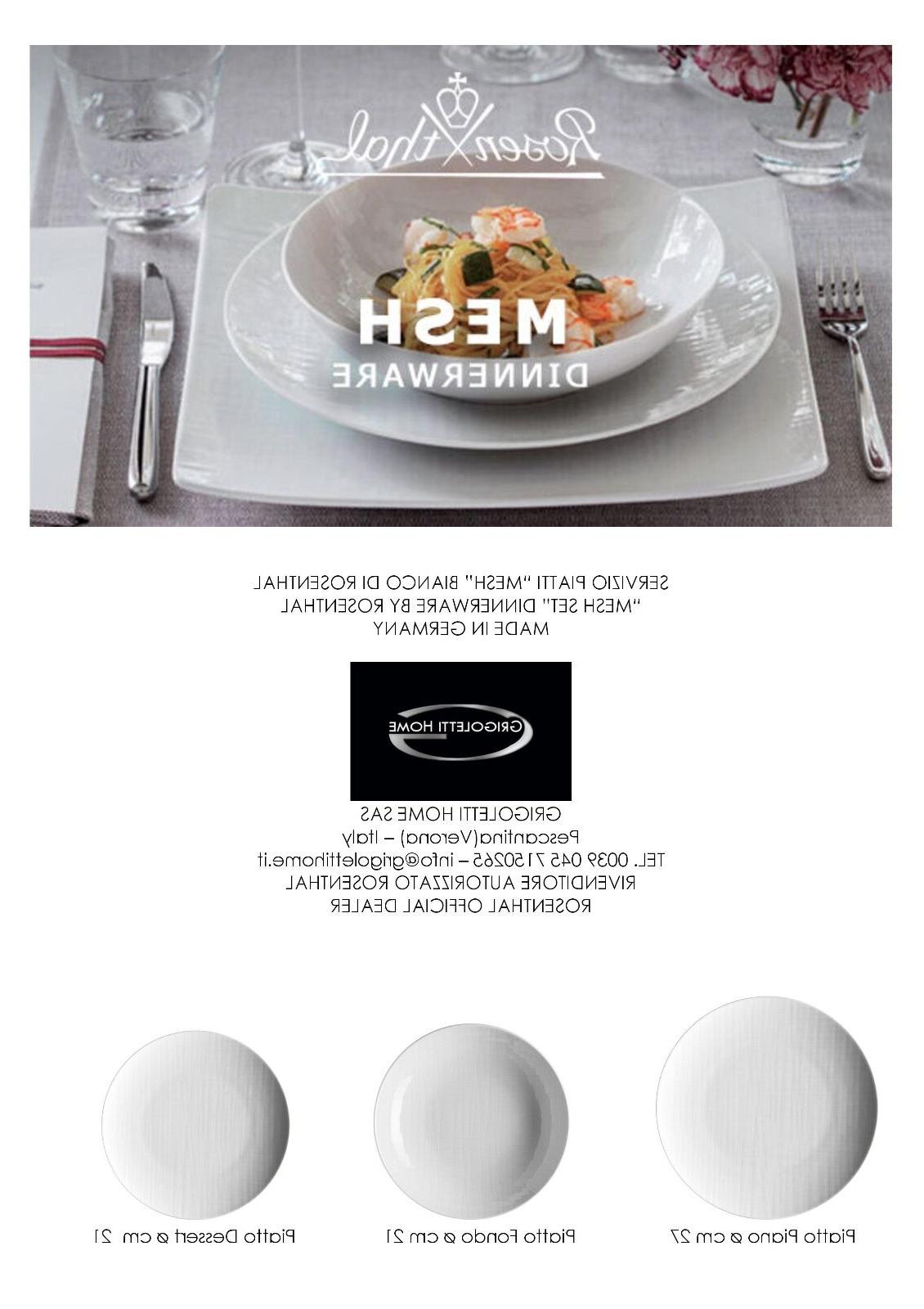 mesh blanc service vaisselle 36 pieces pour