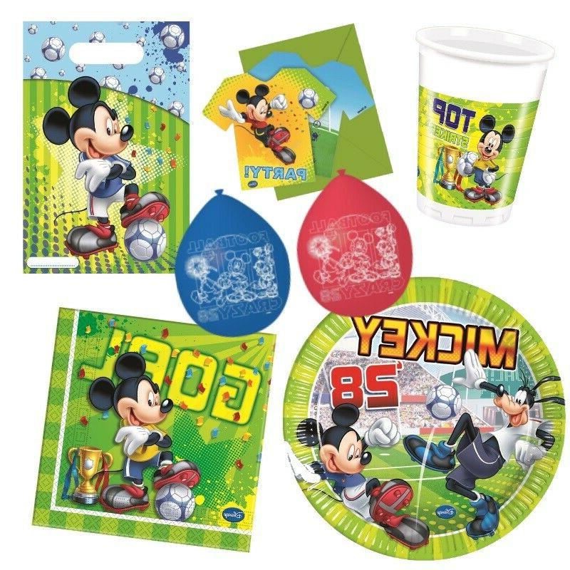 mickey mouse fete football vaisselle decorations