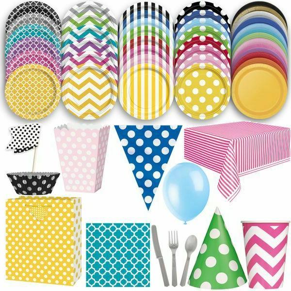 multicolore decoration pour fete vaisselle jetable kit