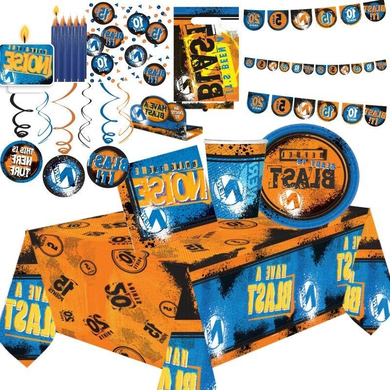nerf fete vaisselle tasses plaques serviette decorations