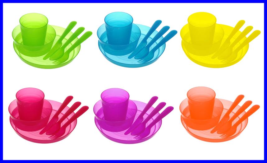 neuf 6pcs complet vaisselle ustensiles enfants set
