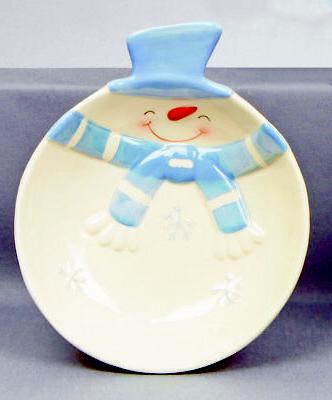 noel vaisselle ceramique bleu and blanc bonhomme