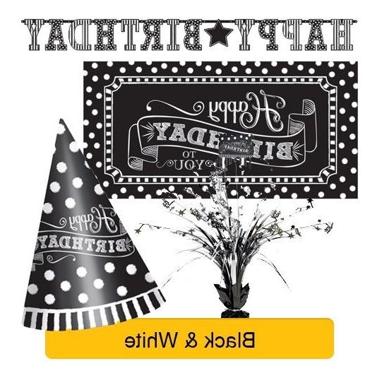 noir and blanc anniversaire fete gamme vaisselle