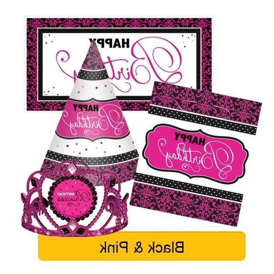 noir and rose anniversaire fete gamme vaisselle