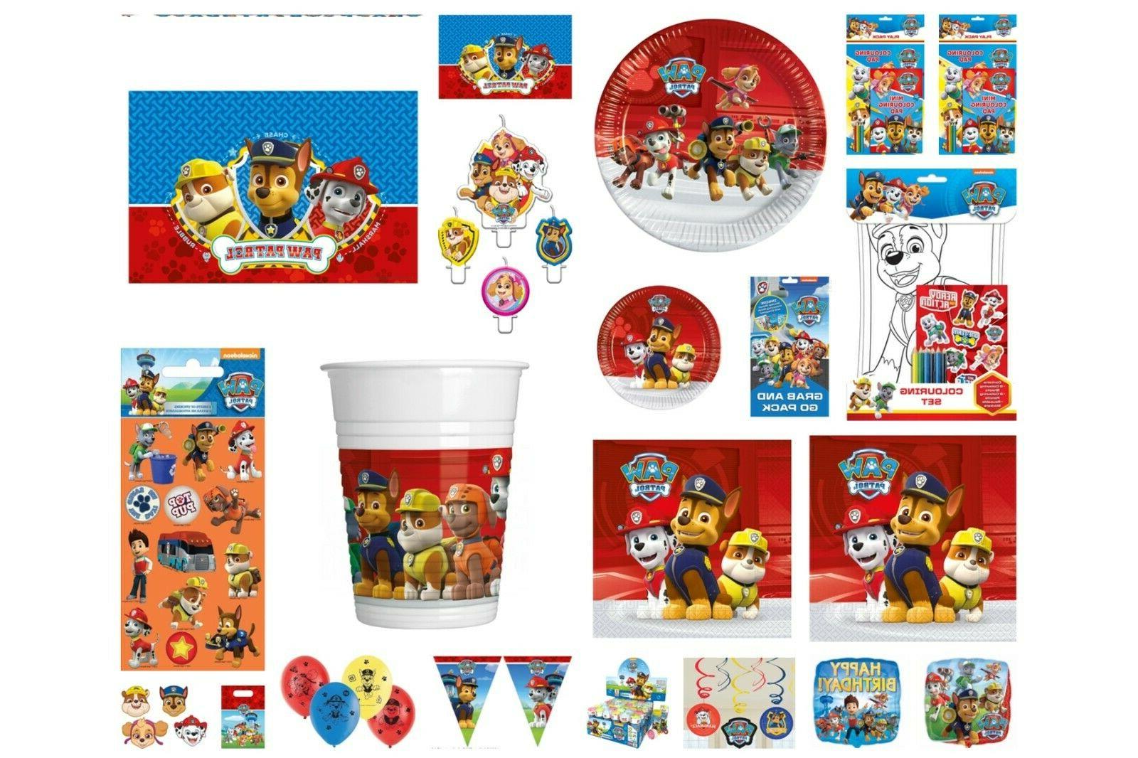 patte patrouille anniversaire fete fournitures vaisselle bal