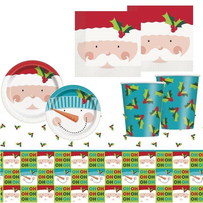 pere noel fete fournitures vaisselle decorations ballons