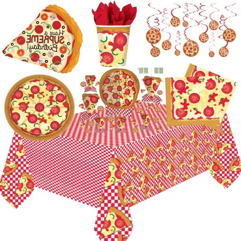 pizza fete vaisselle decorations et ballons