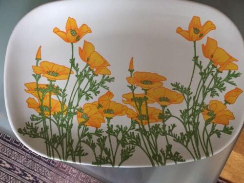 plat rectangulaire 34 cm melamine vintage vaisselle