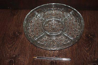 plat rond compartimente en verre