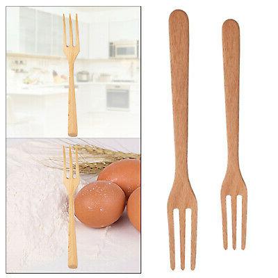 reutilisable en bois fourche couverts set portable