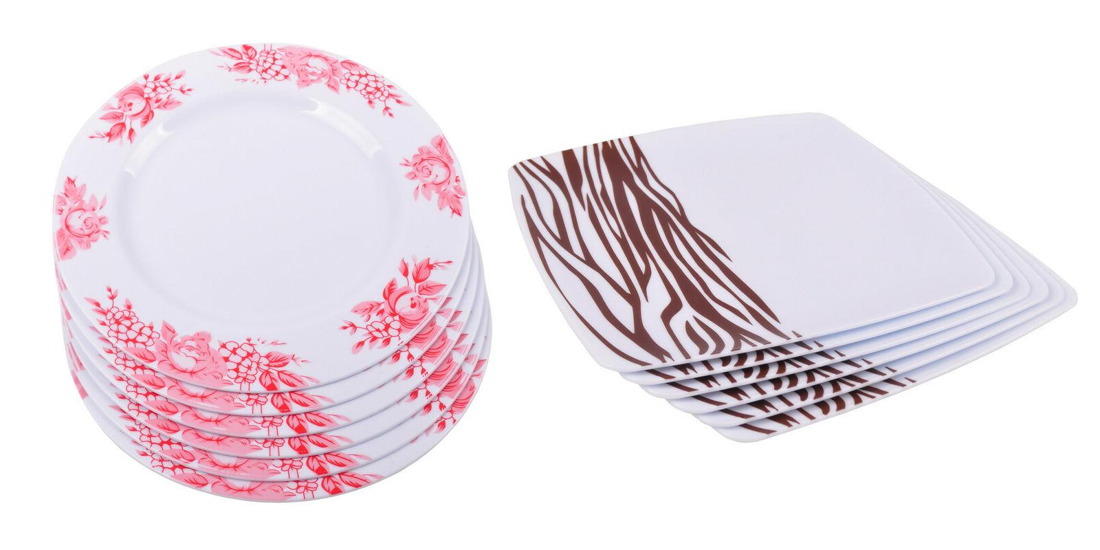 reutilisables plastique assiette 6er set vaisselle reutilisa