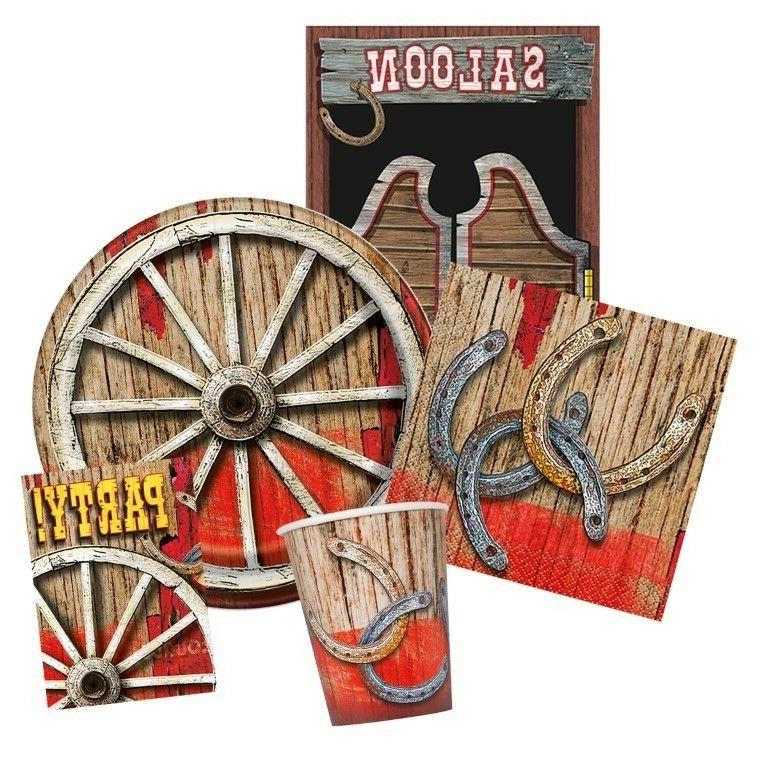 rodeo western fete vaisselle et decorations anniversaire