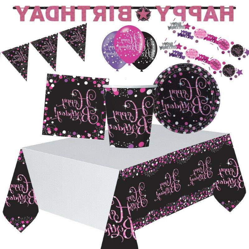 rose brillant fete joyeux anniversaire fournitures table