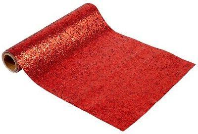 rouge paillete noel chemin de table 1