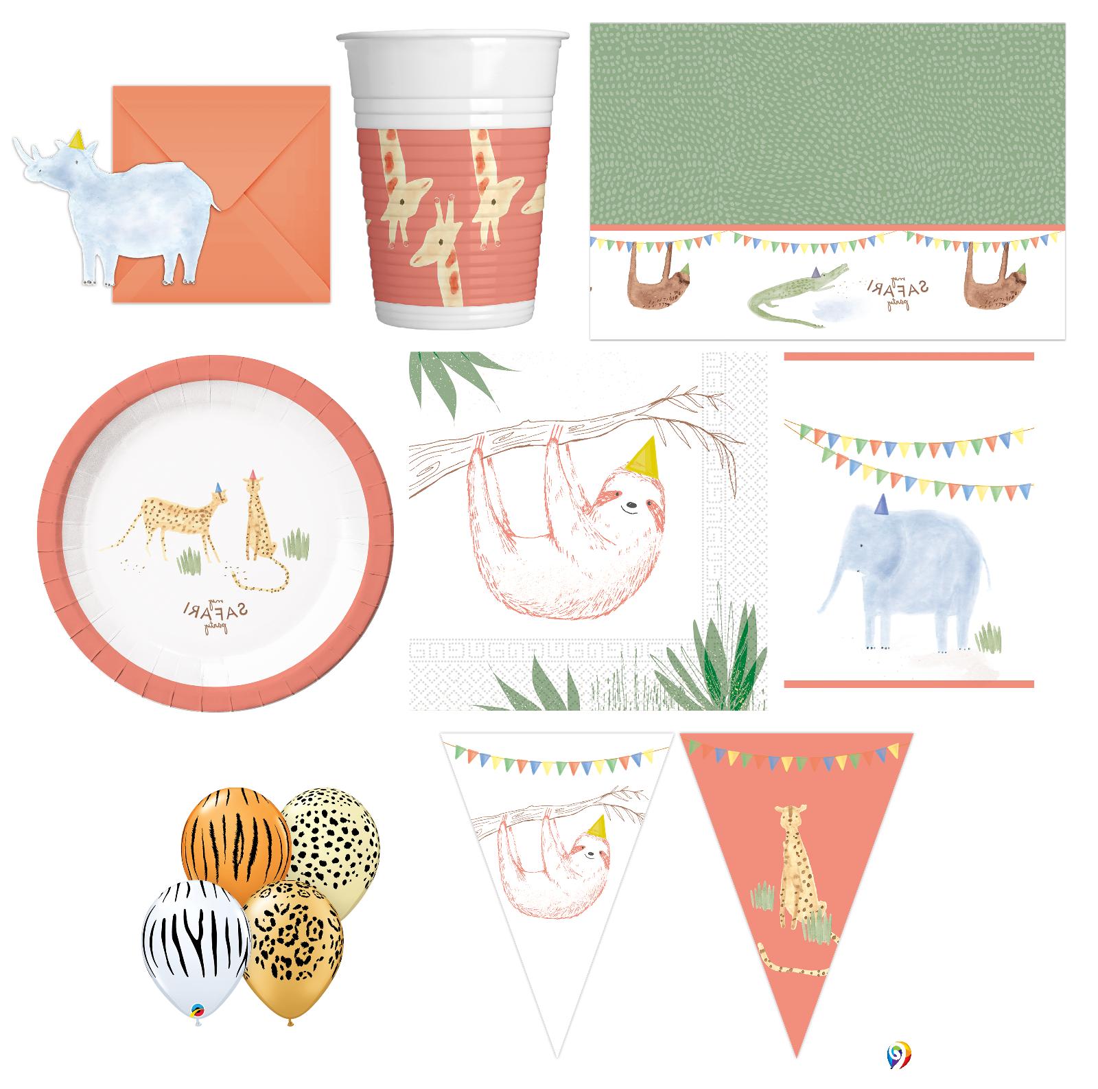 safari animaux anniversaire fete gamme vaisselle ballons