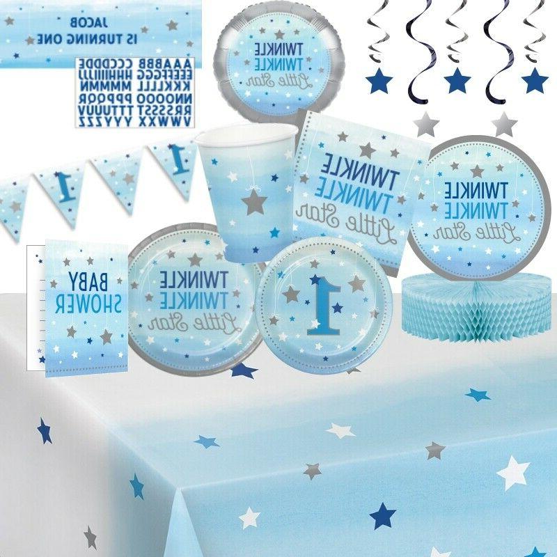 scintillement un little star bleu fete vaisselle