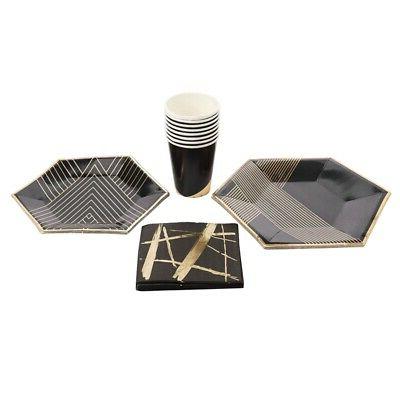 serie noire blocage d or vaisselle jetable