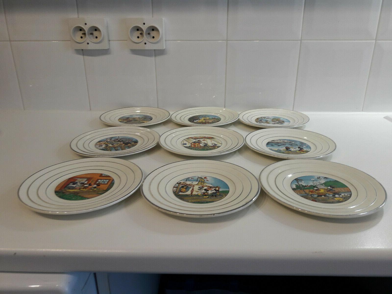 service assiettes mickey 1930 authentique disney faienc