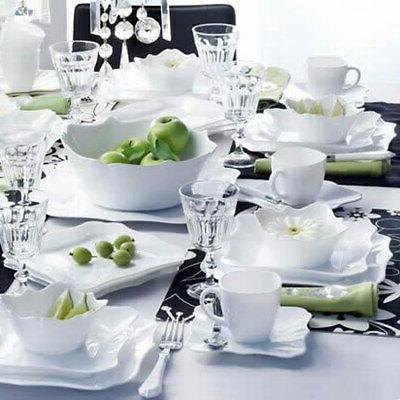 service de vaisselle authentic blanc 19 pieces