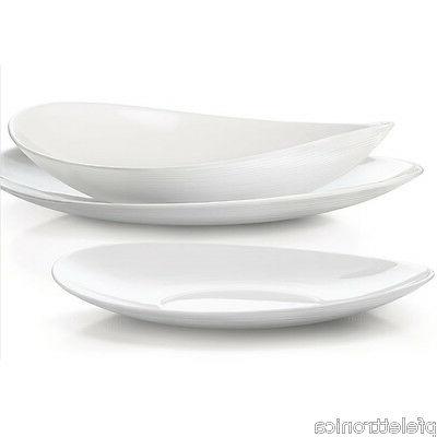 service de vaisselle blanc 18 pieces set