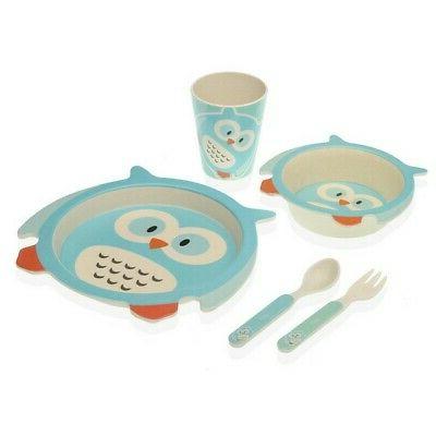 service de vaisselle fibre de bambou enfant
