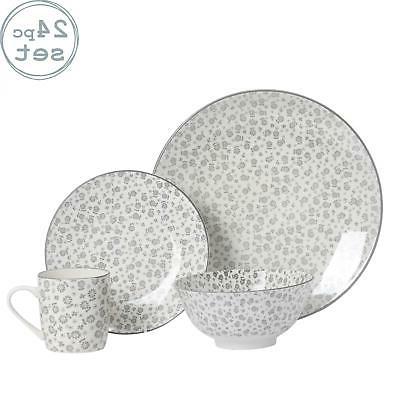 set de vaisselle de 24 pieces motif