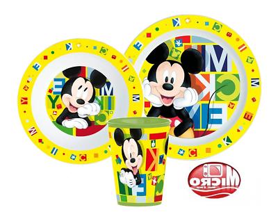 set dejeuner repas mickey disney assiette bol