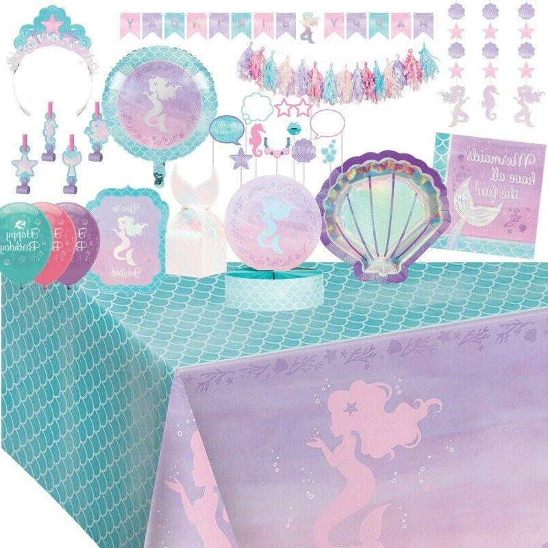 sirene brillant argent feuille fete vaisselle decorations
