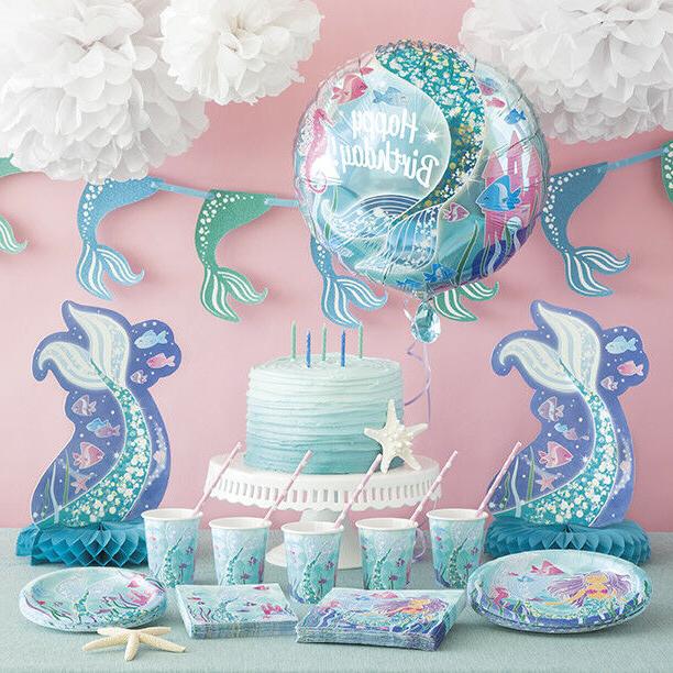 sirene fete fournitures vaisselle ballons decorations bandea