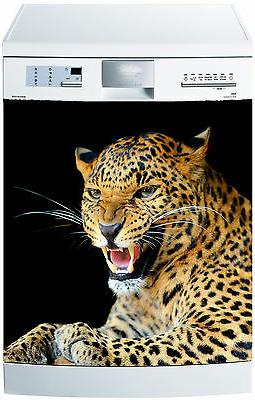 sticker lave vaisselle deco cuisine electromenager leopard