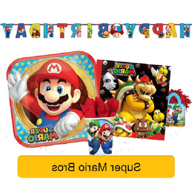 super mario anniversaire fete gamme vaisselle ballons