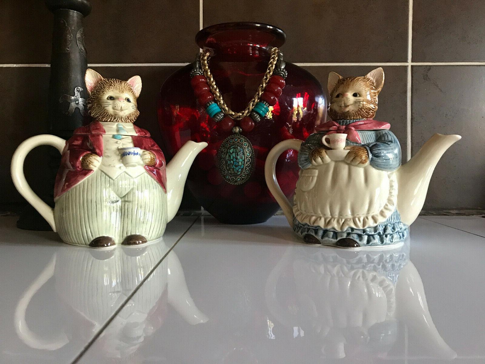 theieres couple chats vintage japon otagiri