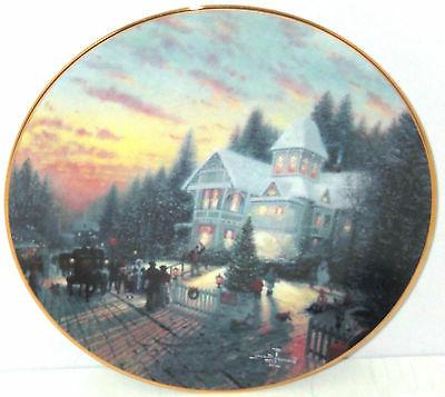 thomas kinkade collectionneur plaque magique noel maison