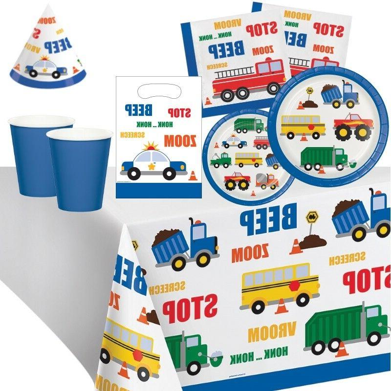 trafic jam moteur vehicule fete vaisselle decorations