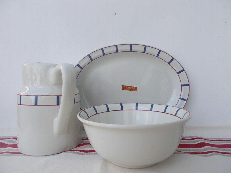 vaisselle basque en gres plat pichet et