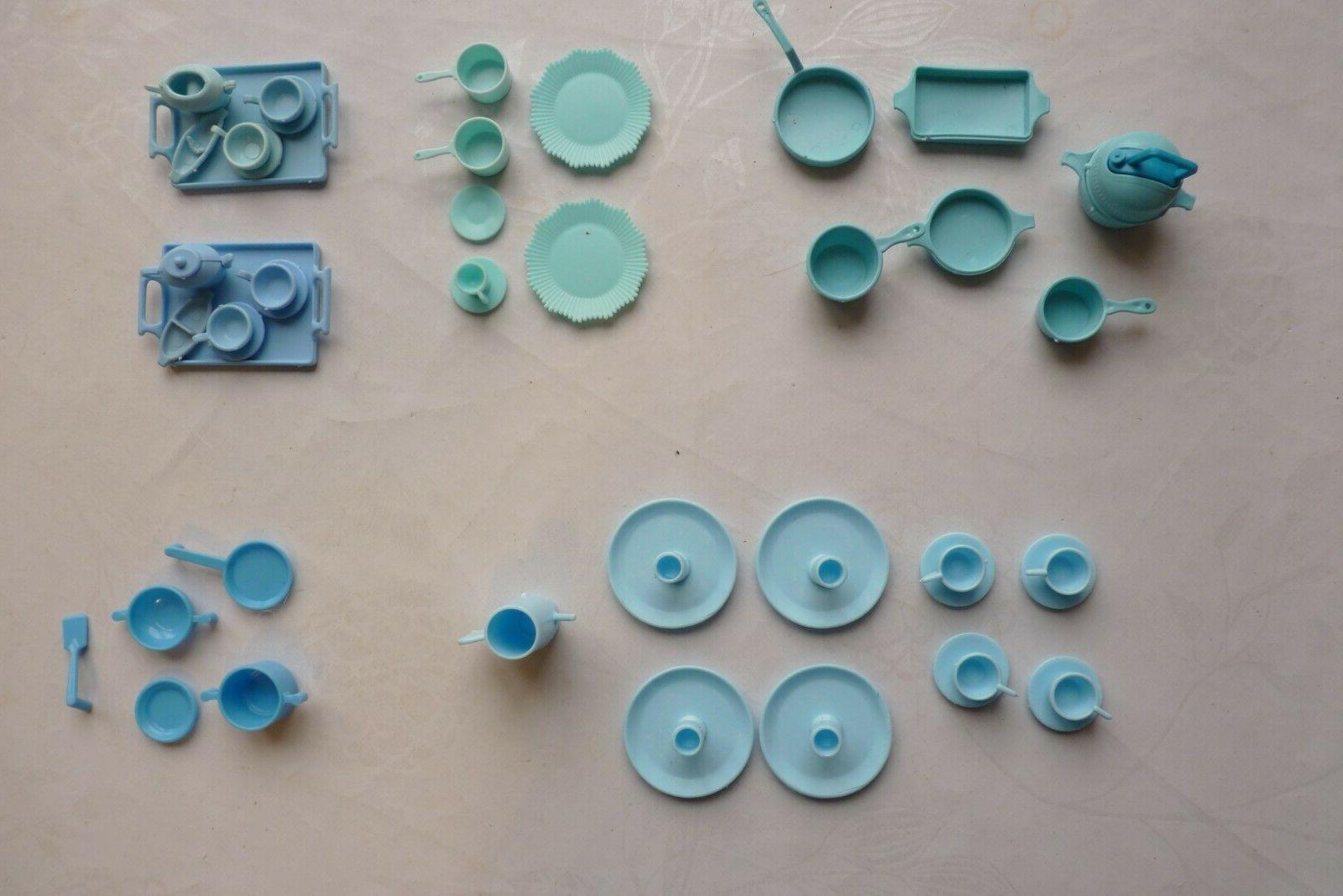 vaisselle bleue barbie vintage annees 80 90