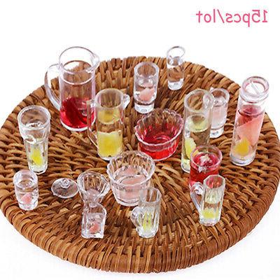 vaisselle ensemble miniature transparent resine decoration p