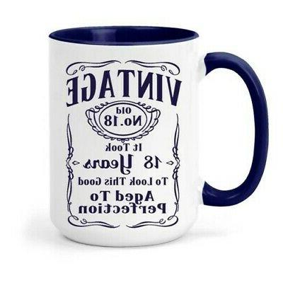 vintage 18 mug anniversaire cadeau ans