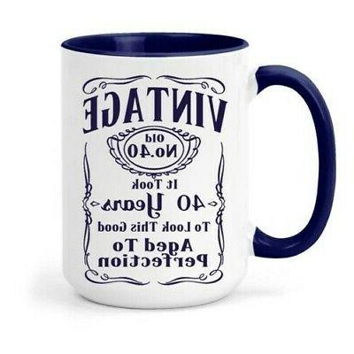 vintage 40 mug anniversaire cadeau ans