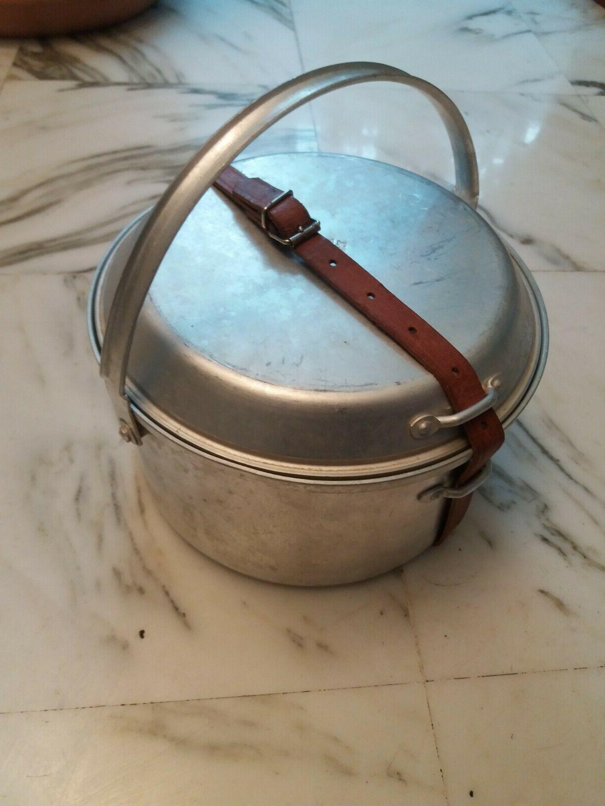 vintage scout camping set de cuisine inoxidable