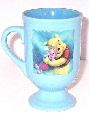 winnie pooh cafe tasse bebe bleu pieds