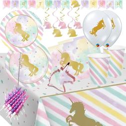Licorne Pastel Sparkle F&ecirc;te Fournitures Vaisselle,Ballons,D