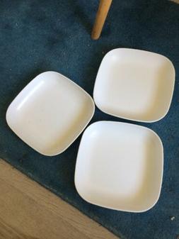 Lot 3 Assiettes Carr&eacute; Melamine Tefal Camping Vintage